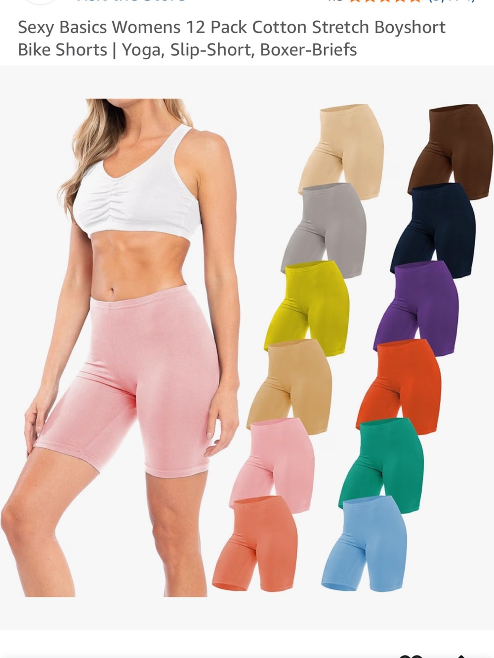 Women’s 12 Pack Boyshort Bike Short Yoga Short $20.00 all Size Small Never Worn